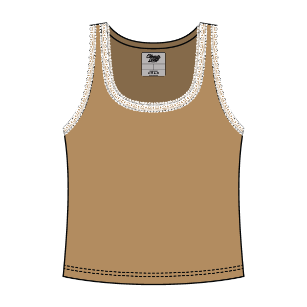 Lace Ribbed Tank Tops - The Collegiate Lineup