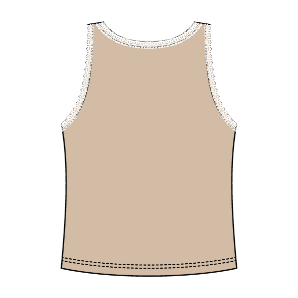 Lace Ribbed Tank Tops - The Collegiate Lineup