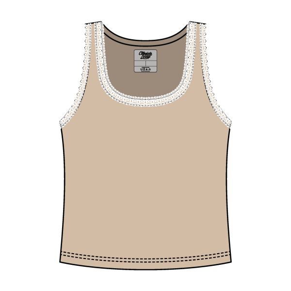 Lace Ribbed Tank Tops - The Collegiate Lineup