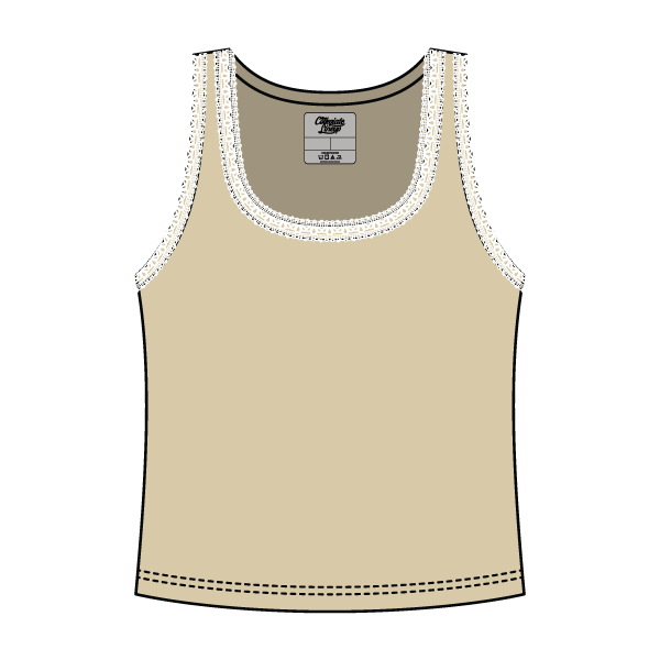 Lace Ribbed Tank Tops - The Collegiate Lineup