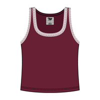 Lace Ribbed Tank Tops - The Collegiate Lineup
