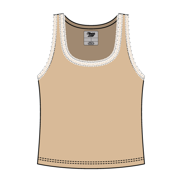 Lace Ribbed Tank Tops - The Collegiate Lineup