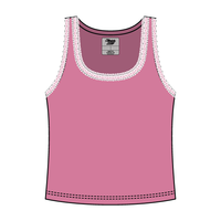 Lace Ribbed Tank Tops - The Collegiate Lineup