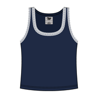 Lace Ribbed Tank Tops - The Collegiate Lineup