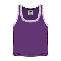 Lace Ribbed Tank Tops - The Collegiate Lineup