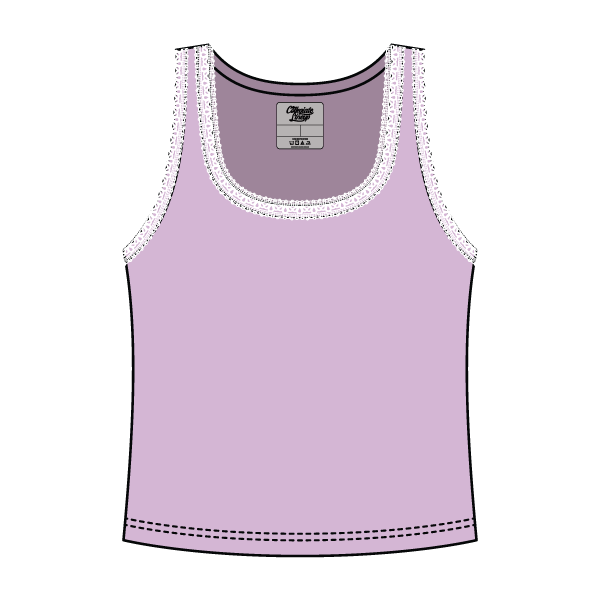 Lace Ribbed Tank Tops - The Collegiate Lineup
