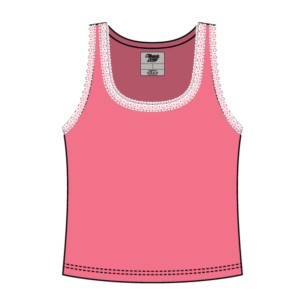 Lace Ribbed Tank Tops - The Collegiate Lineup