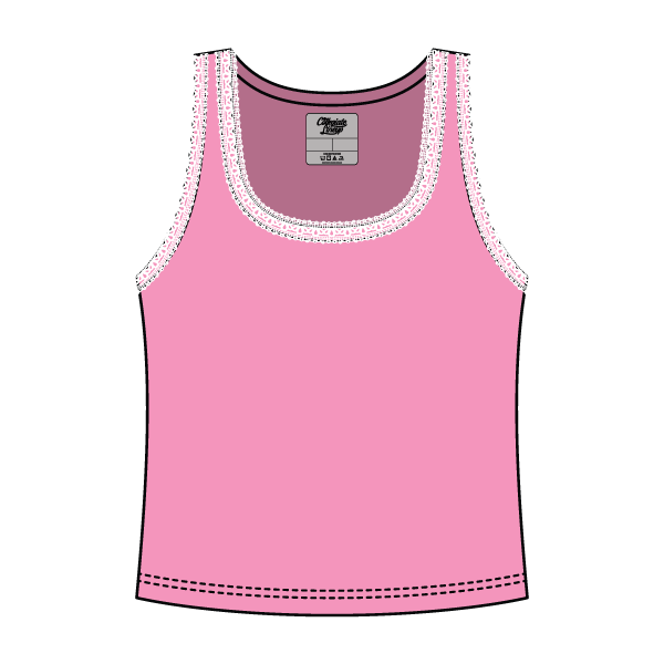 Lace Ribbed Tank Tops - The Collegiate Lineup