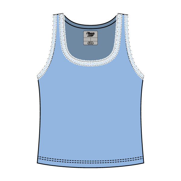 Lace Ribbed Tank Tops - The Collegiate Lineup