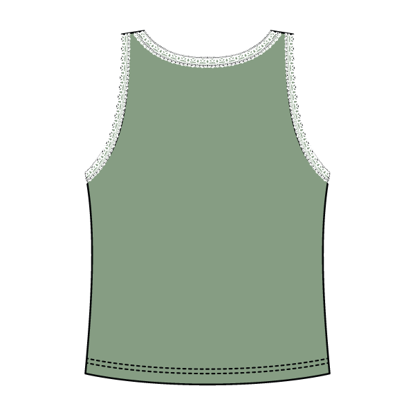 Lace Ribbed Tank Tops - The Collegiate Lineup