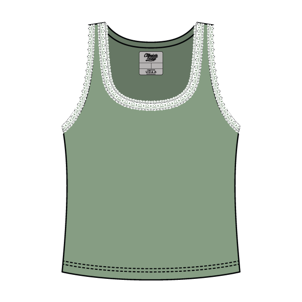 Lace Ribbed Tank Tops - The Collegiate Lineup