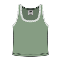 Lace Ribbed Tank Tops - The Collegiate Lineup