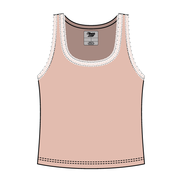Lace Ribbed Tank Tops - The Collegiate Lineup