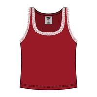 Lace Ribbed Tank Tops - The Collegiate Lineup
