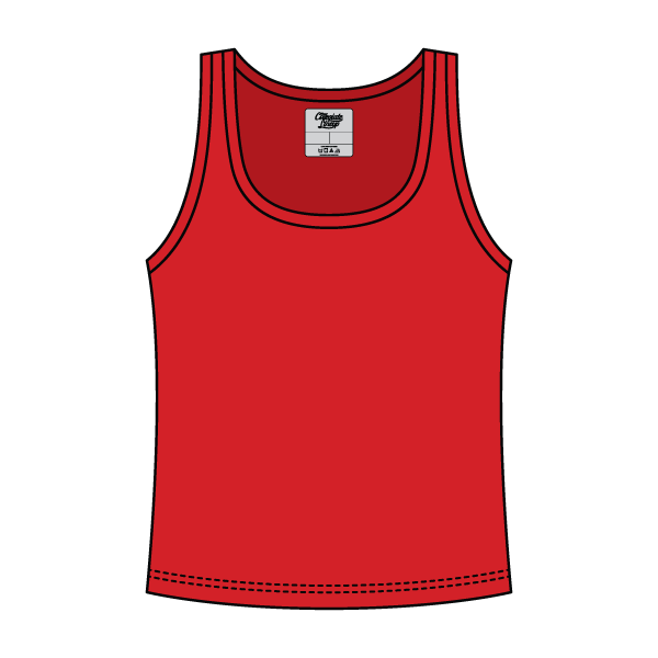 Ribbed Tank Scoop Neck Long