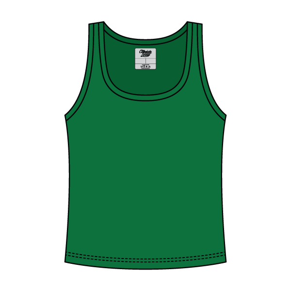 Ribbed Tank Scoop Neck Long