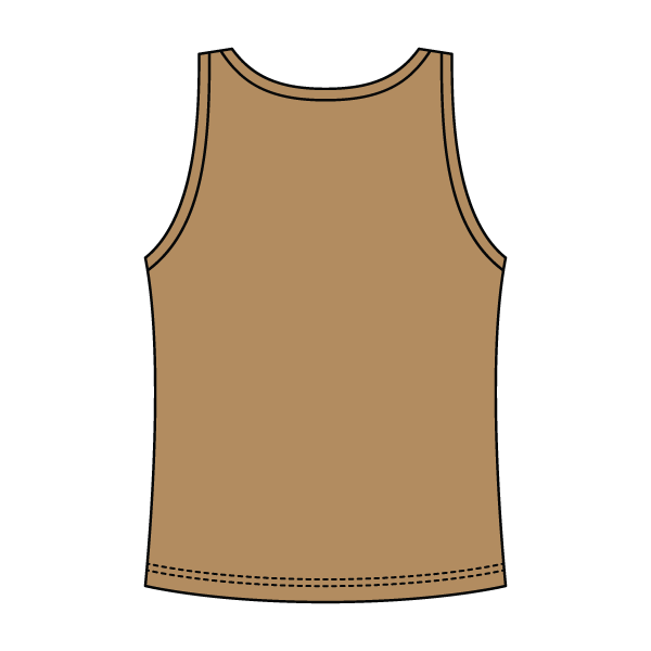 Ribbed Tank Scoop Neck Long