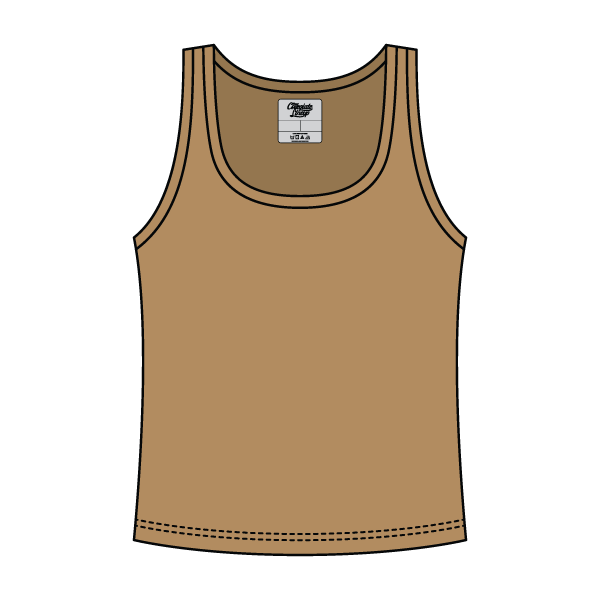 Ribbed Tank Scoop Neck Long