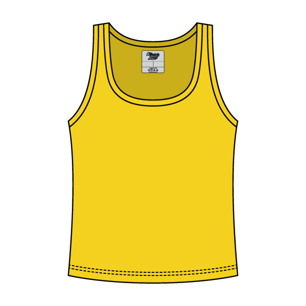 Ribbed Tank Scoop Neck Long