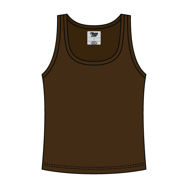 Ribbed Tank Scoop Neck Long