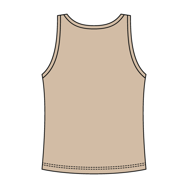 Ribbed Tank Scoop Neck Long
