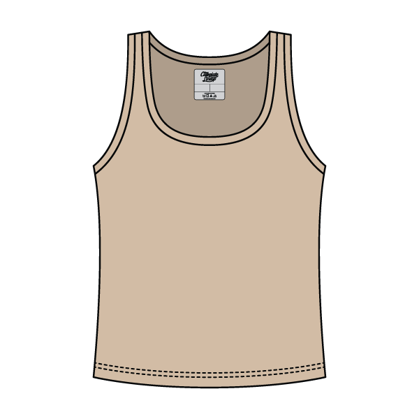 Ribbed Tank Scoop Neck Long