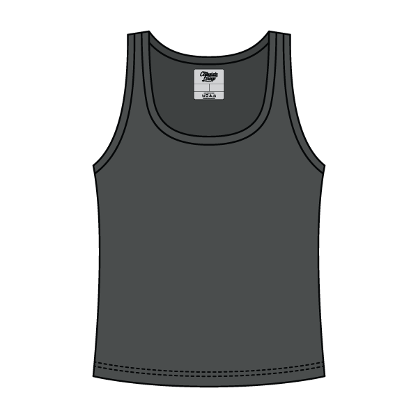 Ribbed Tank Scoop Neck Long