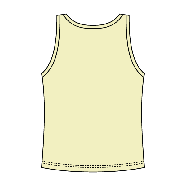 Ribbed Tank Scoop Neck Long