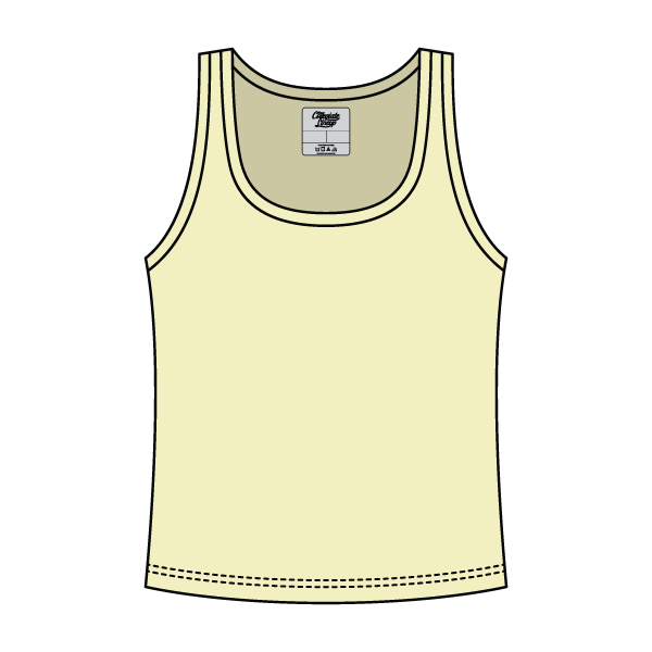 Ribbed Tank Scoop Neck Long