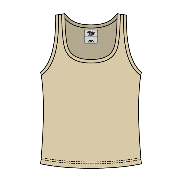 Ribbed Tank Scoop Neck Long