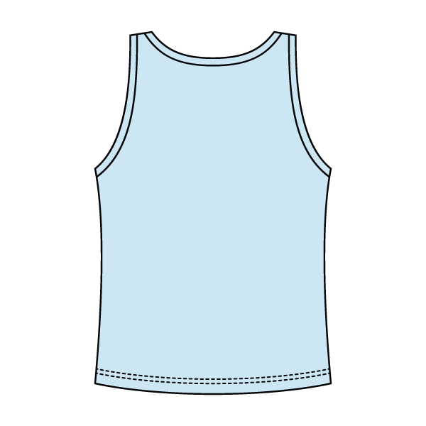 Ribbed Tank Scoop Neck Long