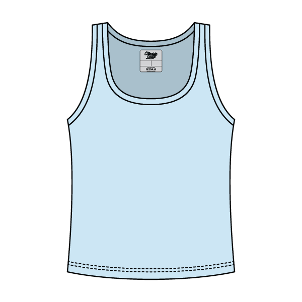 Ribbed Tank Scoop Neck Long