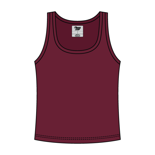 Ribbed Tank Scoop Neck Long