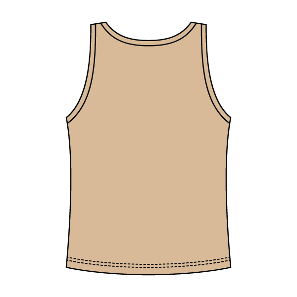 Ribbed Tank Scoop Neck Long