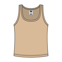 Ribbed Tank Scoop Neck Long