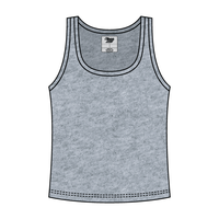 Ribbed Tank Scoop Neck Long