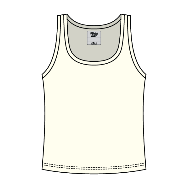 Ribbed Tank Scoop Neck Long