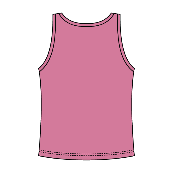 Ribbed Tank Scoop Neck Long