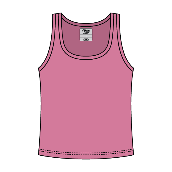 Ribbed Tank Scoop Neck Long