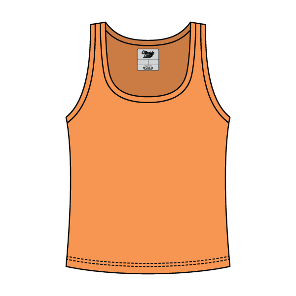 Ribbed Tank Scoop Neck Long