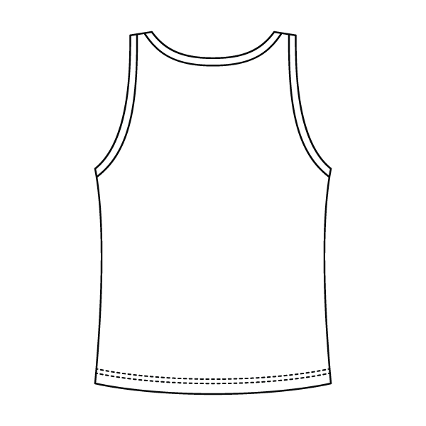 Ribbed Tank Scoop Neck Long