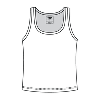 Ribbed Tank Scoop Neck Long