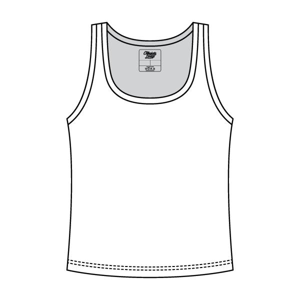 Ribbed Tank Scoop Neck Long
