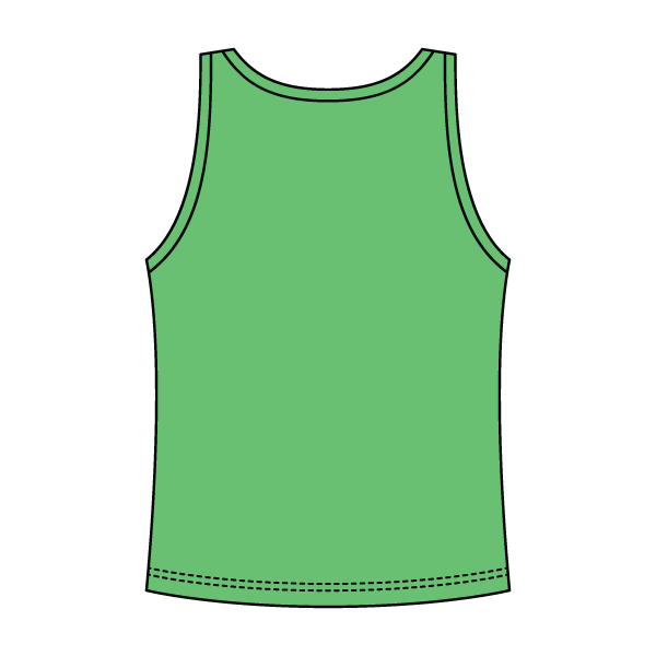 Ribbed Tank Scoop Neck Long