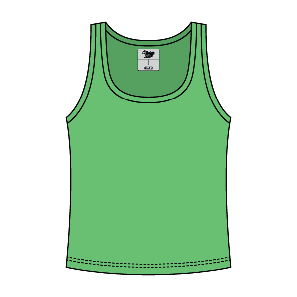 Ribbed Tank Scoop Neck Long