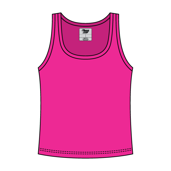 Ribbed Tank Scoop Neck Long
