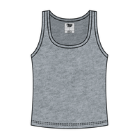 Ribbed Tank Scoop Neck Long