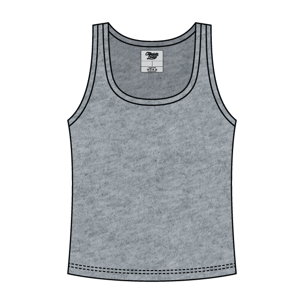 Ribbed Tank Scoop Neck Long