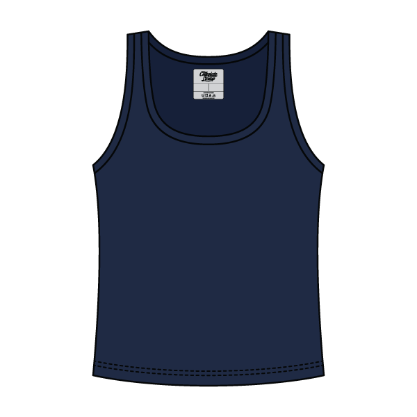 Ribbed Tank Scoop Neck Long