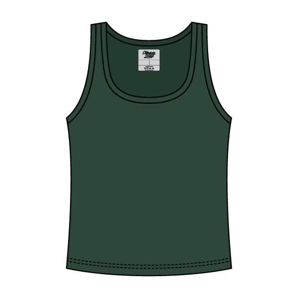 Ribbed Tank Scoop Neck Long